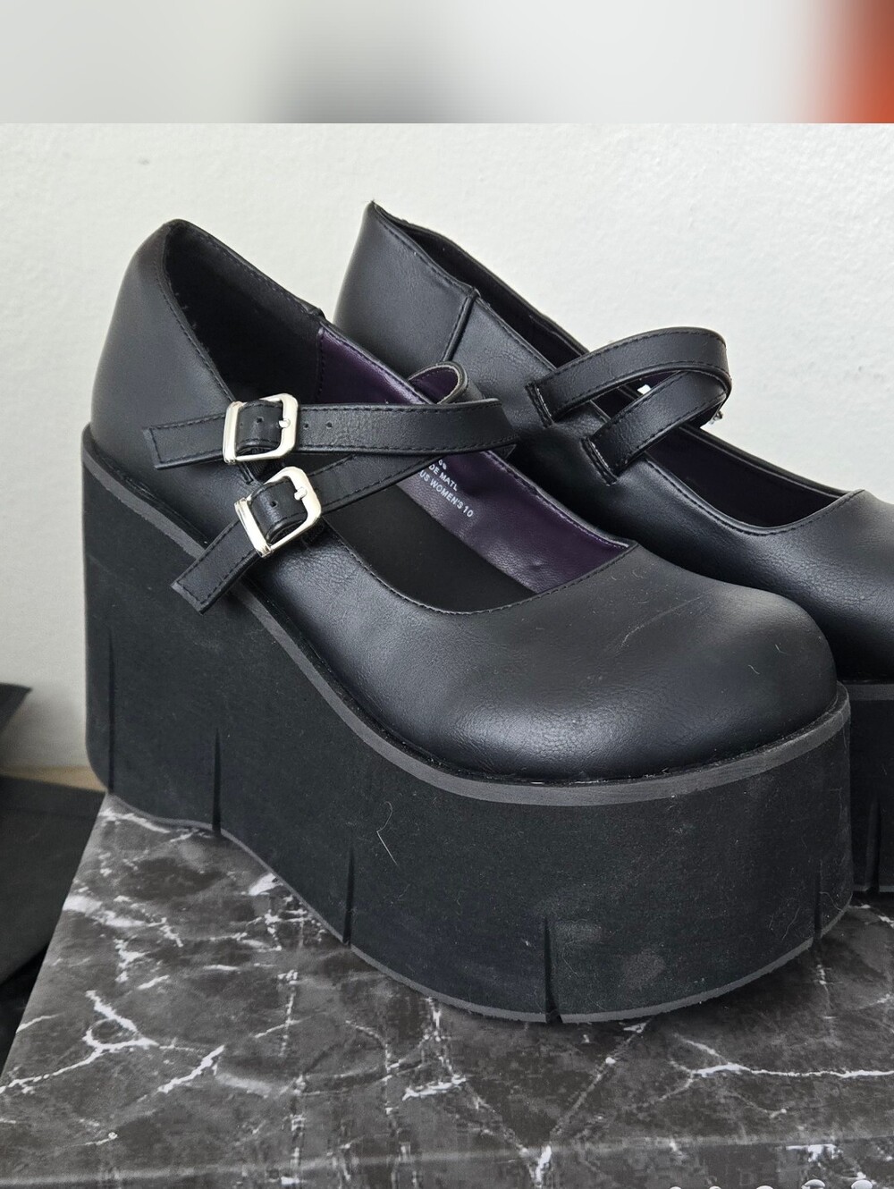 Demonia Kera-08 Vegan Goth Mary Janes Shoes Women's Size 10 With Box! - Picture 2 of 8